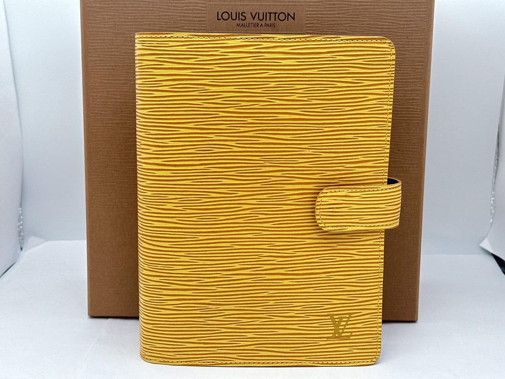 Louis Vuitton Tassili Yellow Epi Leather Agenda GM Large 6-Ring Planner Cover